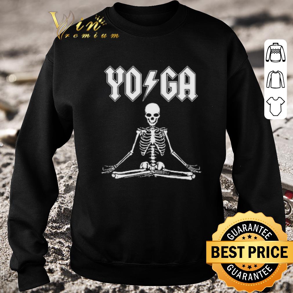 Awesome ACDC Skeleton YOGA shirt, hoodie, sweater, longsleeve t-shirt