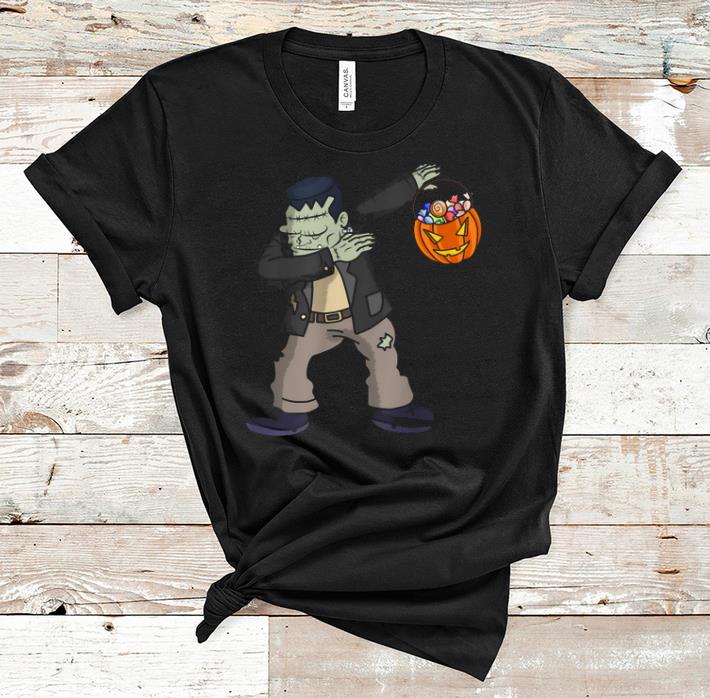 Awesome Happy Daboween Frankenstein Halloween Dabbing Trick shirt