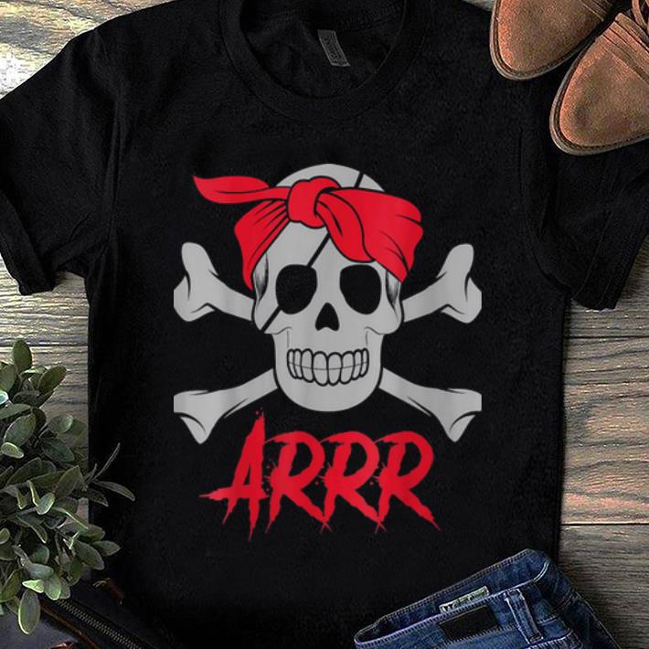 Awesome Womens PIRATE DEAD SKULL wih eye patch Halloween shirt