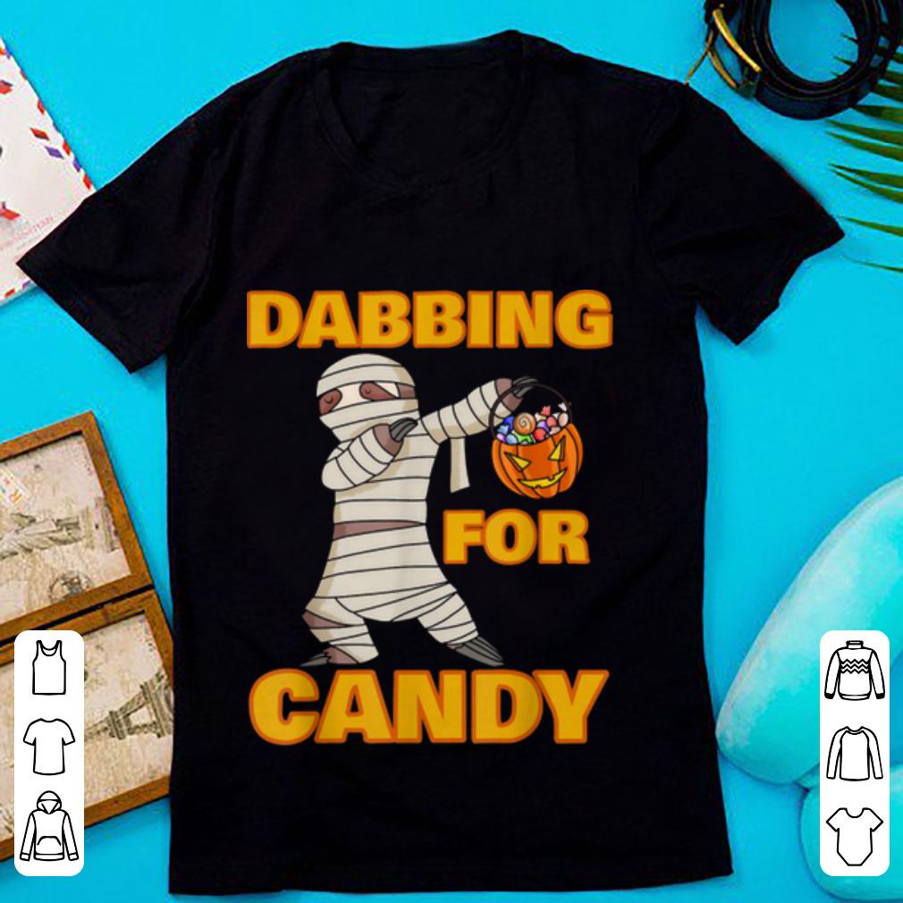 Beautiful Happy Daboween Sloth Halloween Dabbing Mummy Trick Dab shirt