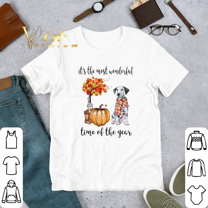 Funny Dalmatian & Pumpkin it's the most wonderful time of the year shirt