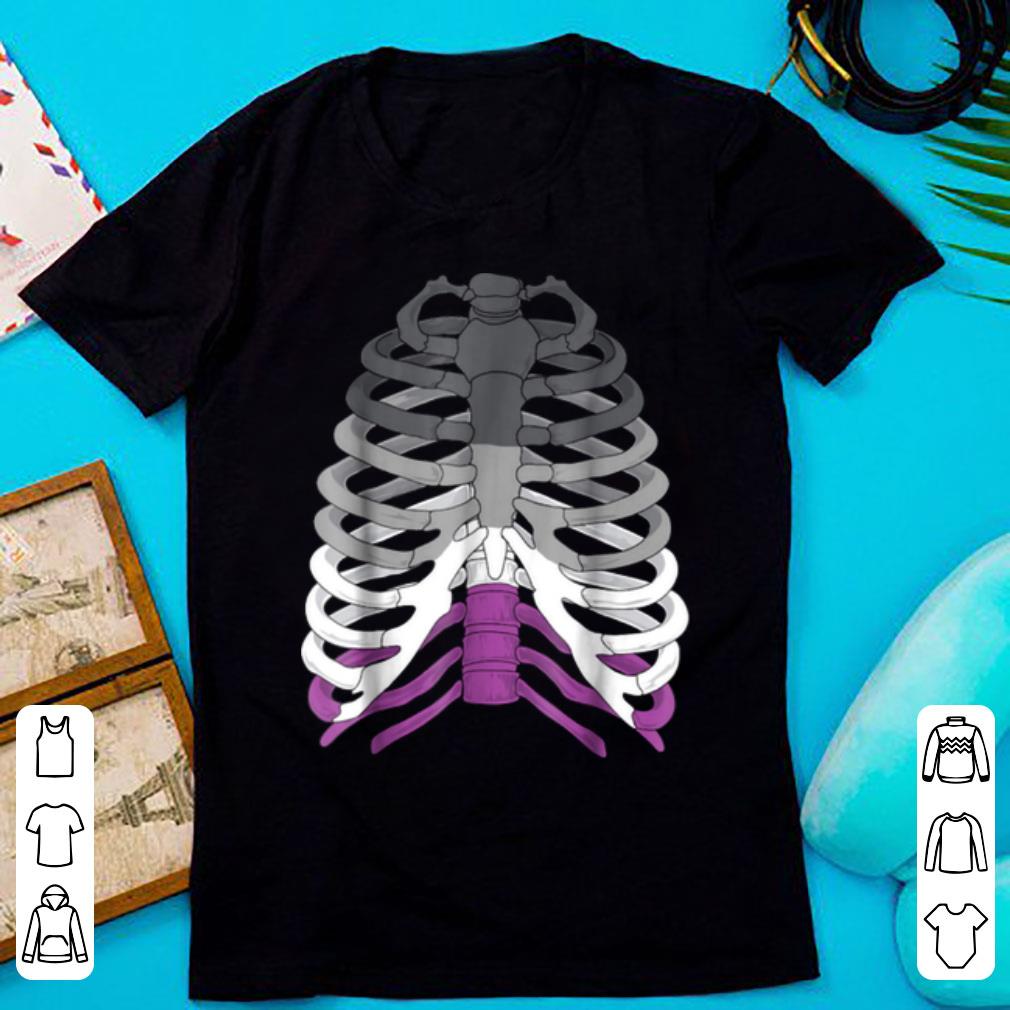 Hot Halloween Skeleton - Asexual Pride Graphic shirt