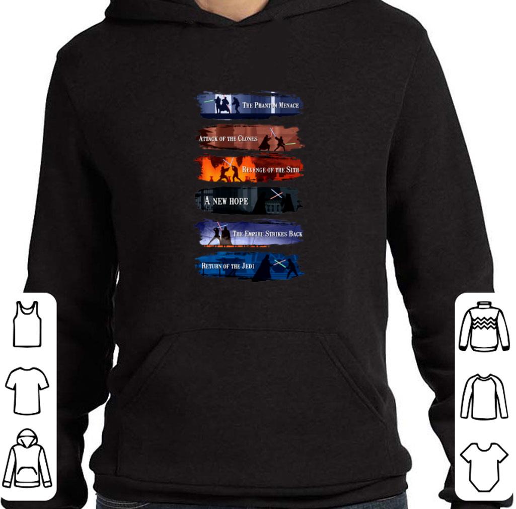 Hot List Of Star Wars Films The Phantom Menace Attack Of The Clones shirt