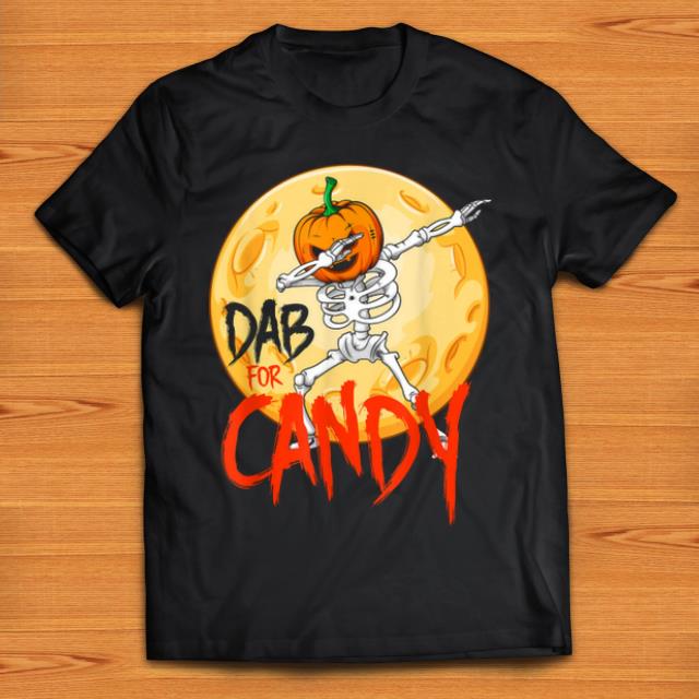 Nice Dabbing Halloween Pumpkin Skeleton Dab For Candy shirt