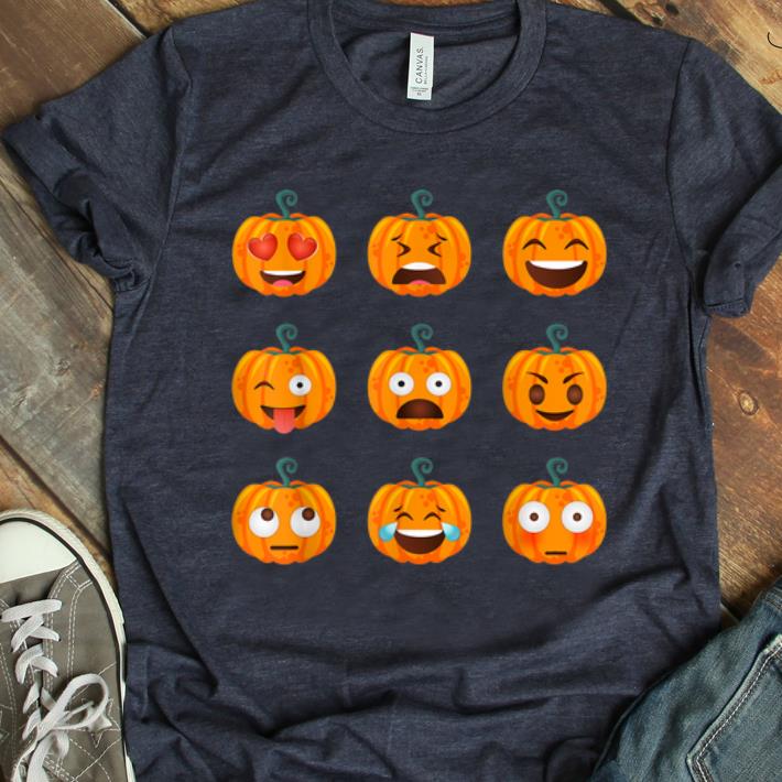 Nice Vintage Pumpkin Pumpkin Emoji Halloween Costume shirt