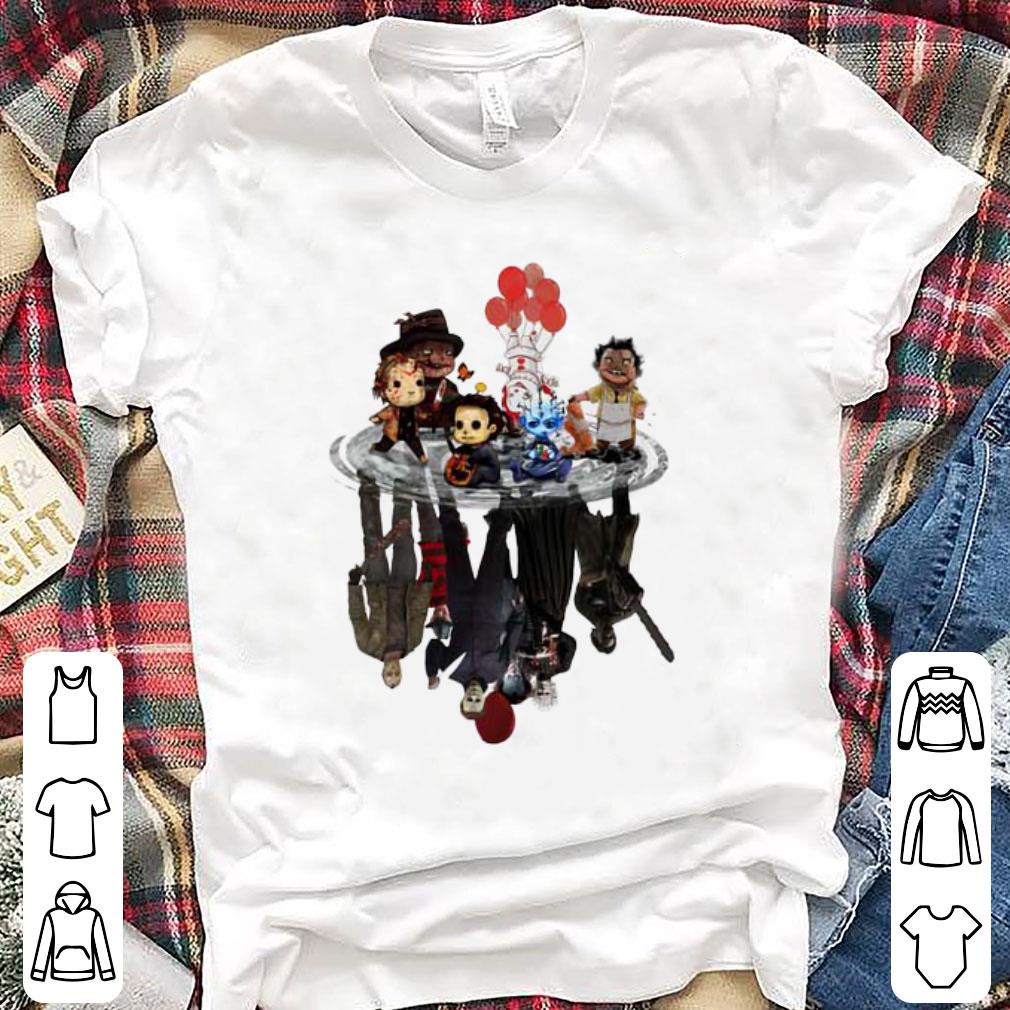 Official Horror Movie Characters Water Mirror Reflection Halloween shirt