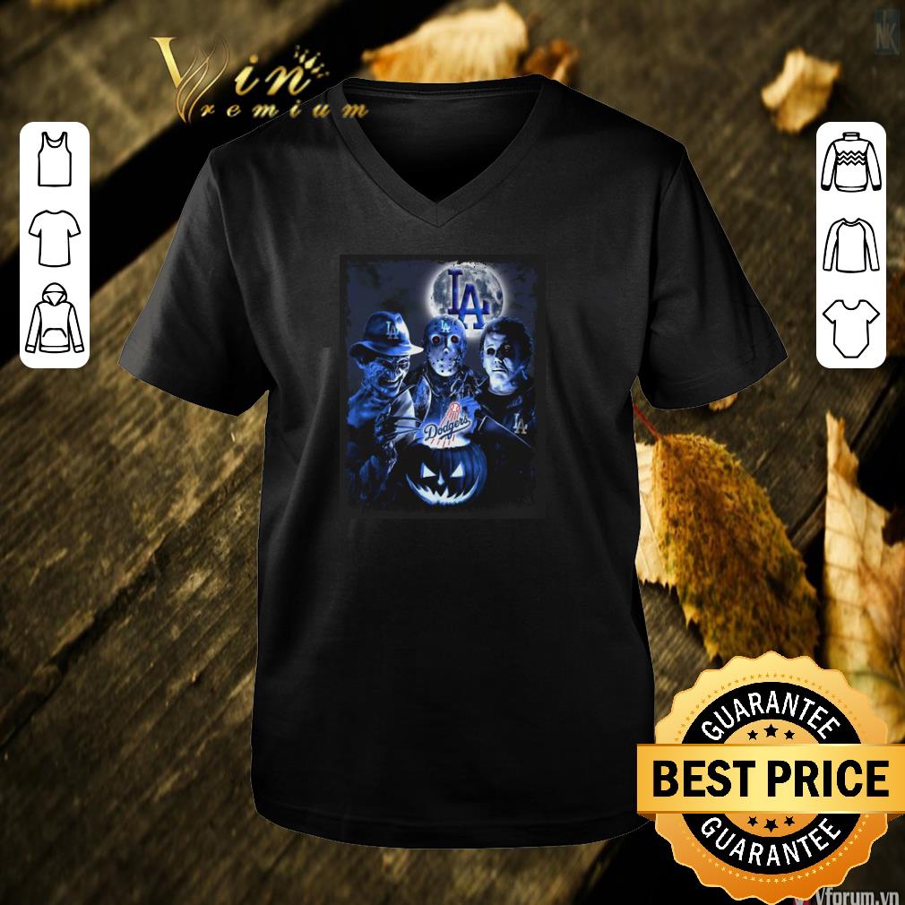 Official Los Angeles Dodgers Horror film characters shirt