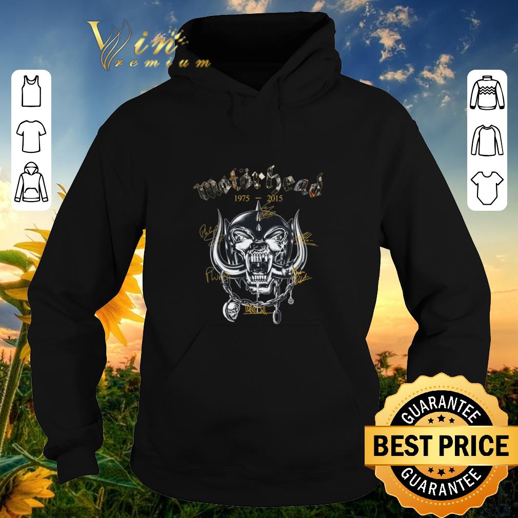 Official Motorhead 1975-2015 signatures shirt sweater