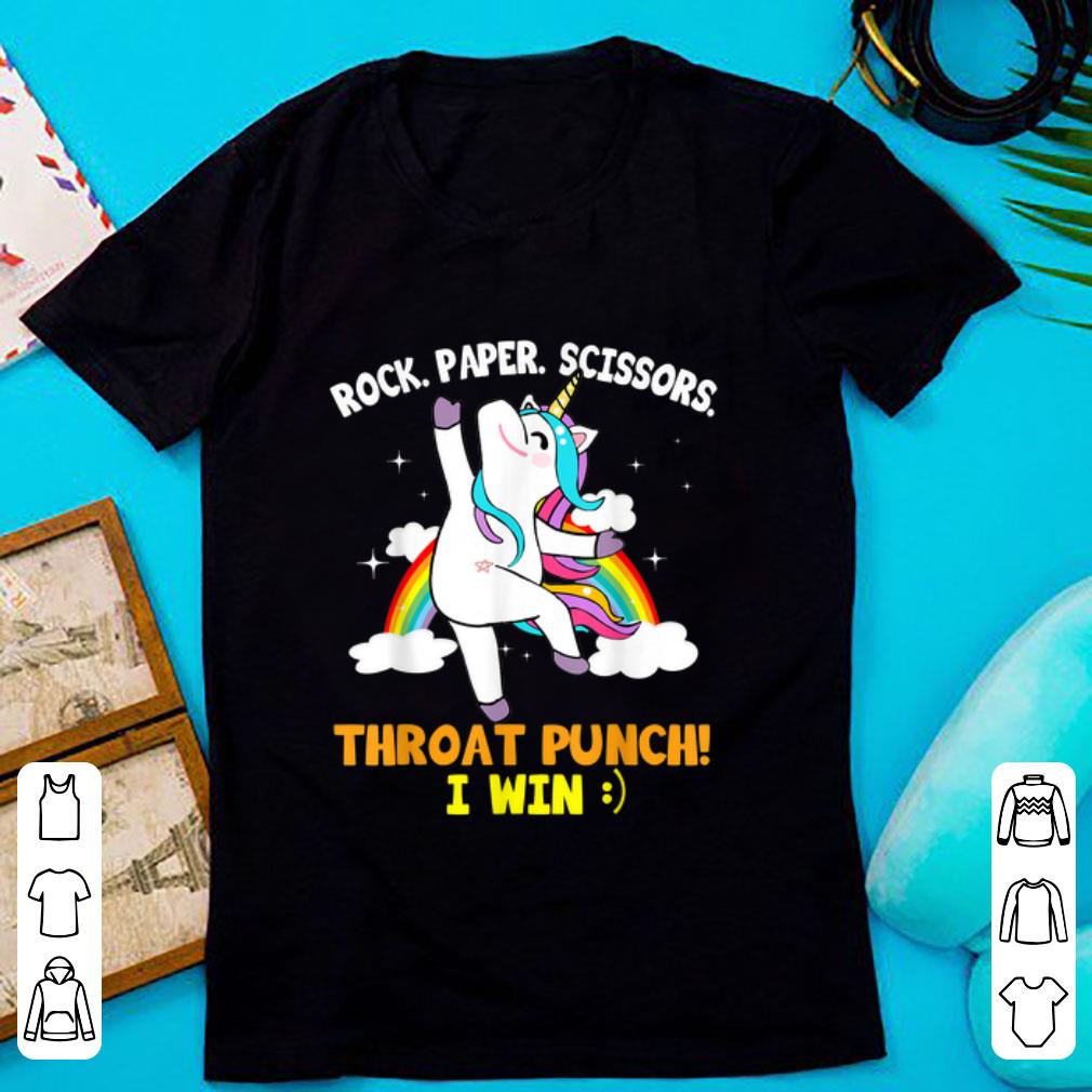 Official Rock Paper Scissors Throat Punch I Win Tees shirt