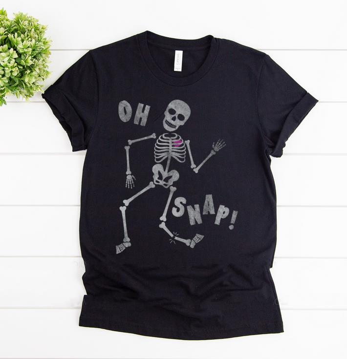 Original Halloween Oh Snap Skeleton Broken Leg Graphic shirt