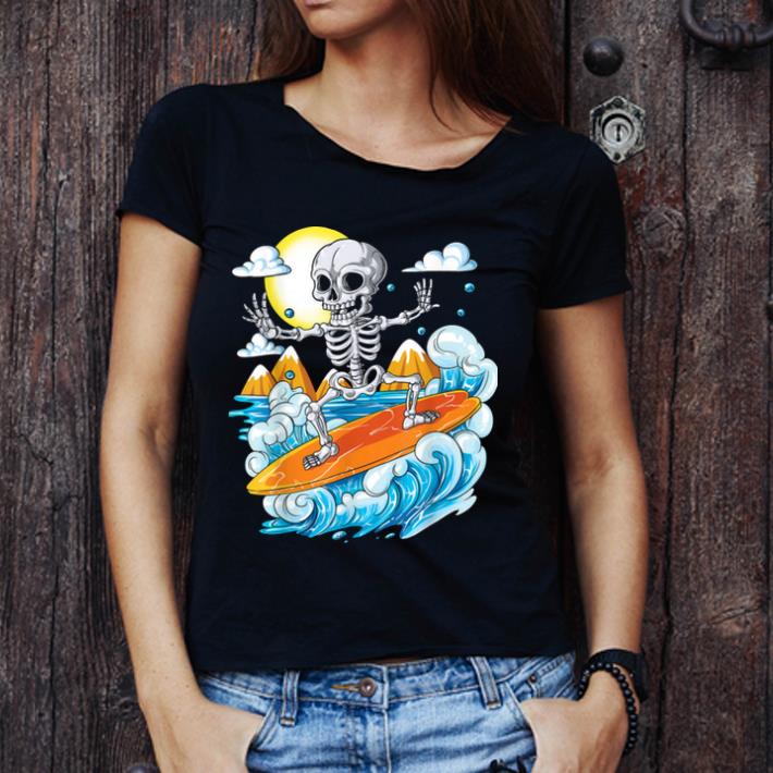 Original Skeleton Surfing Halloween Hawaii Hawaiian Men Surfer shirt