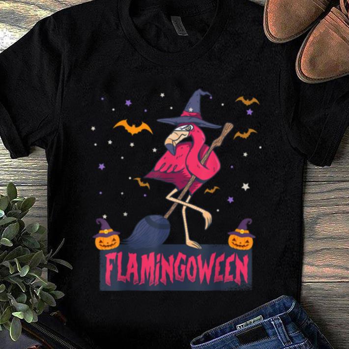 Premium Flamingoween Funny Witch Flamingo Lover Halloween Gift shirt ...