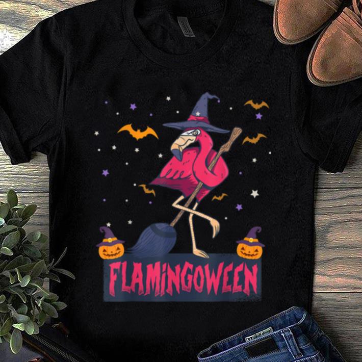 Premium Flamingoween Funny Witch Flamingo Lover Halloween Gift shirt