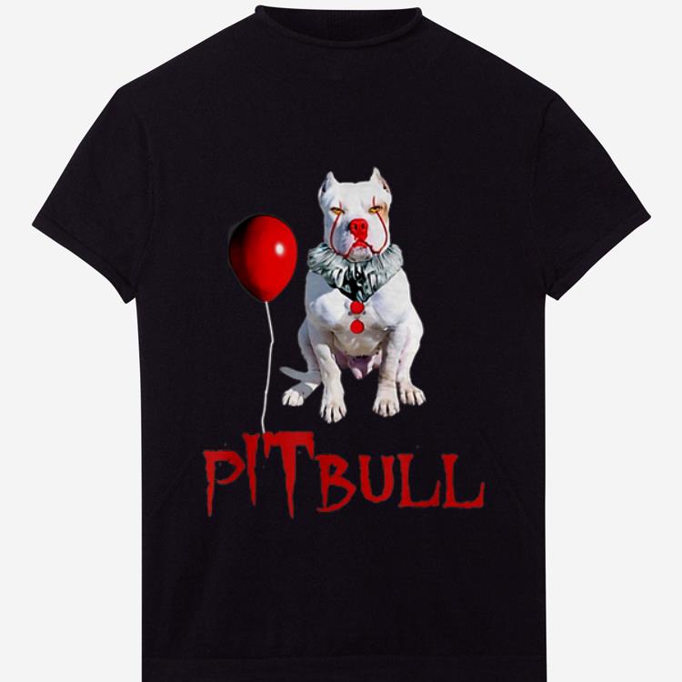 Premium We All WOOF Down Here Clown Dog Pitbull shirt