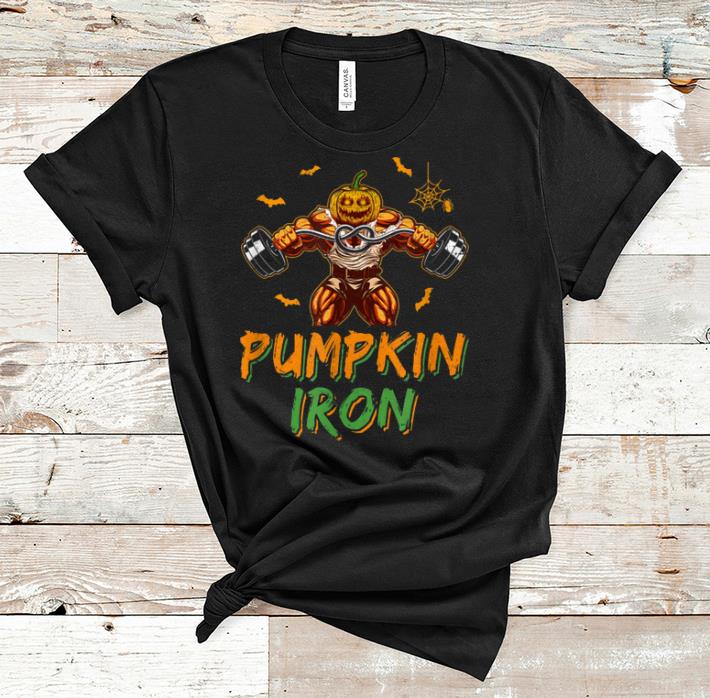 Pretty Halloween Gym Workout Pumpkin Iron Motivation For Men shirt