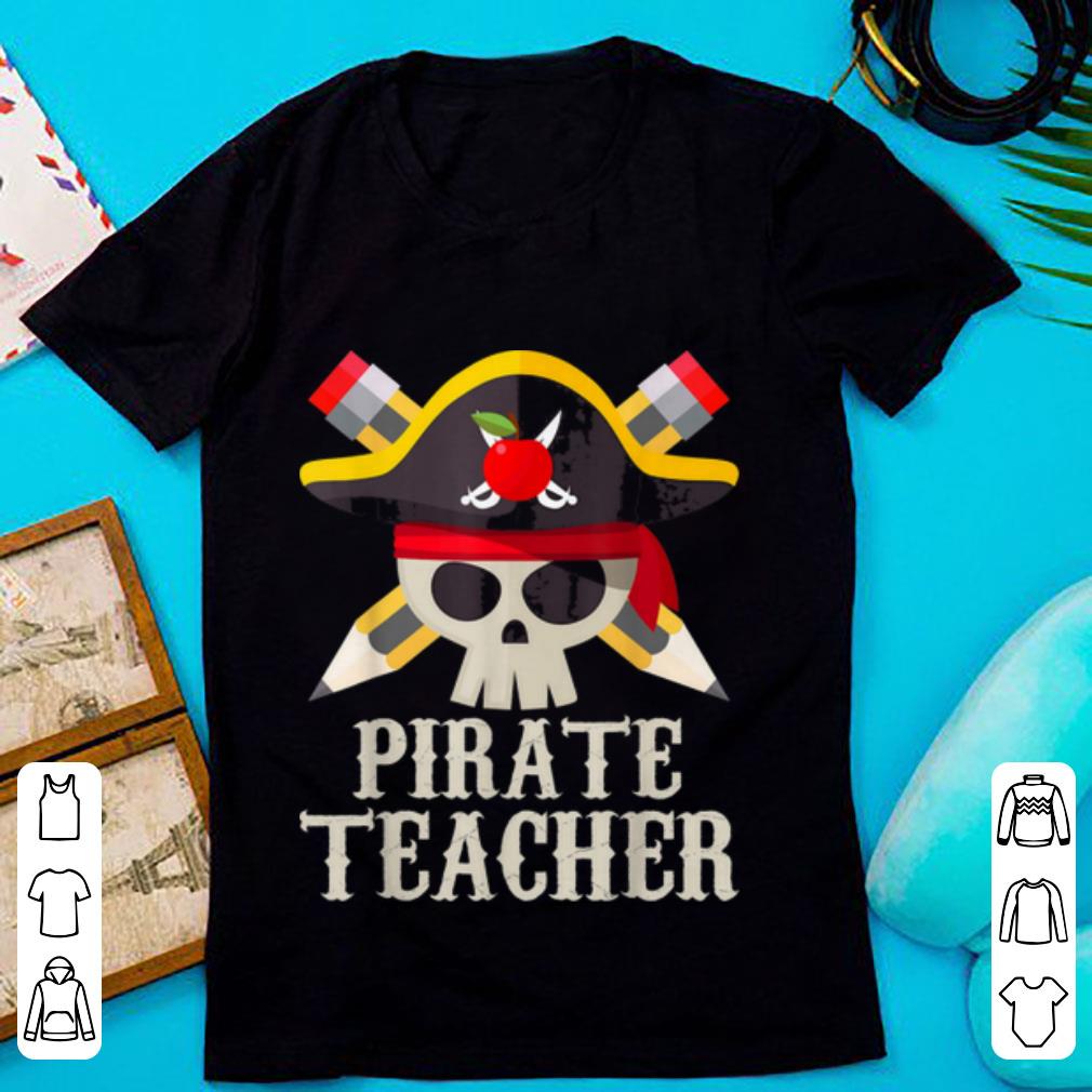 Top Pirate Teacher For Halloween Costume Gift shirt
