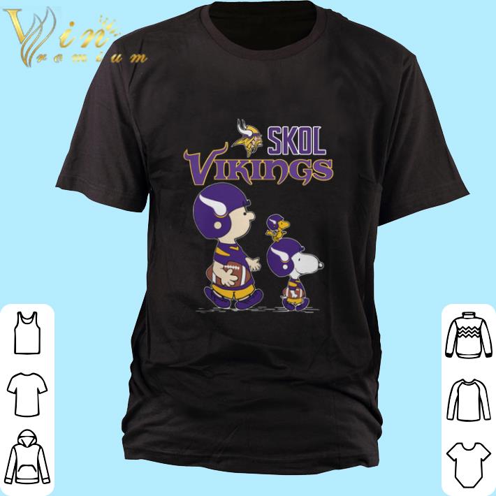 Top Skol Vikings Charlie Brown and Snoopy Minnesota Viking shirt