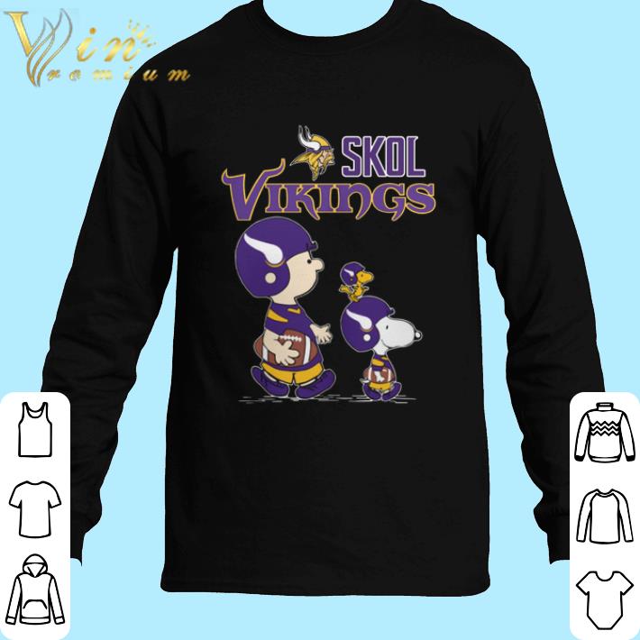 Top Skol Vikings Charlie Brown and Snoopy Minnesota Viking shirt