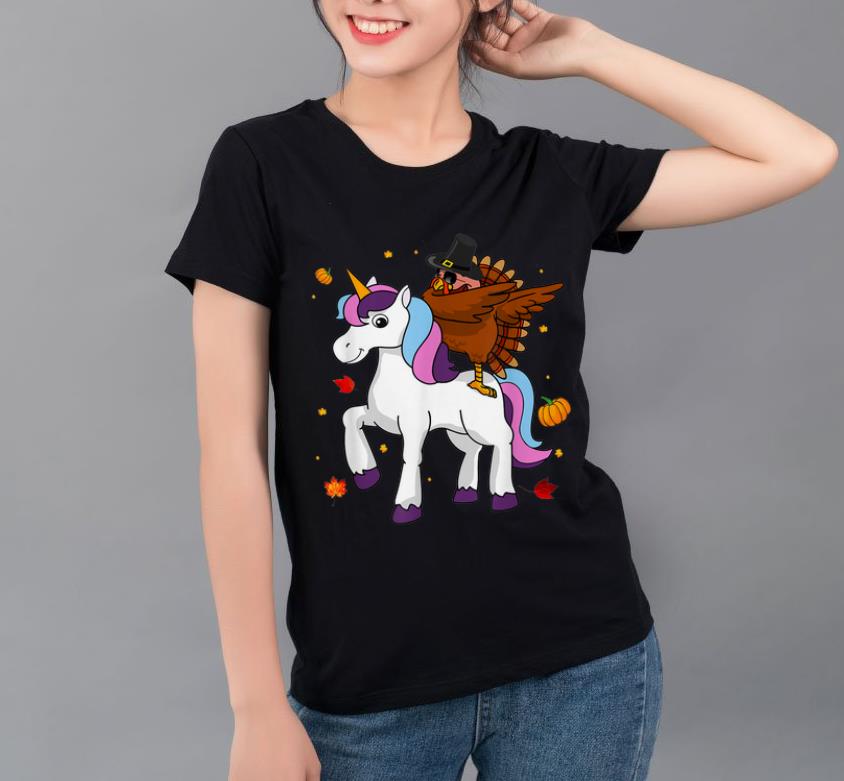 Hot Dabbing Turkey Riding Unicorn Thanksgiving and Christmas shirt
