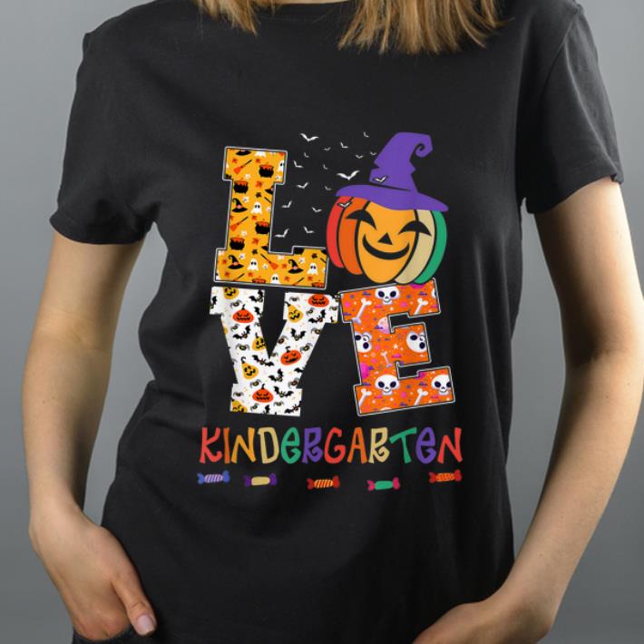 Nice Halloween Love Kindergarten Pumpkin Teacher Gift shirt