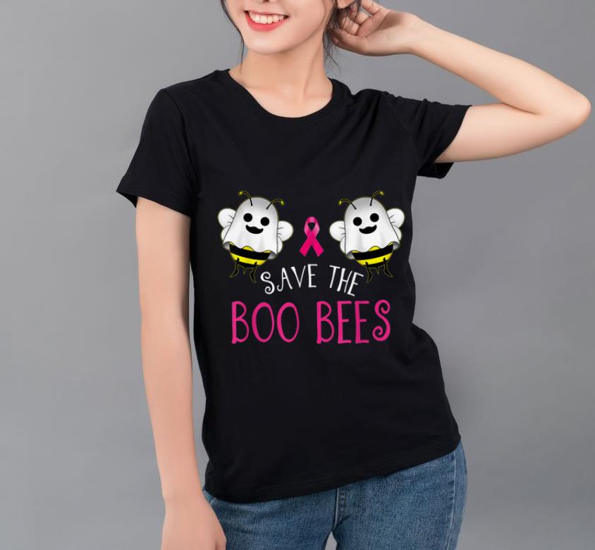Official Breast Cancer Awareness Halloween Funny Save The Boo Bees shirt