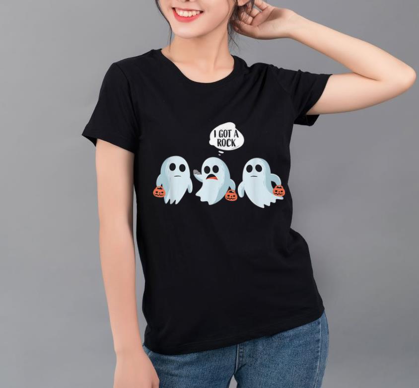 Official I Got A Rock Ghost Halloween Trick Or Treat shirt