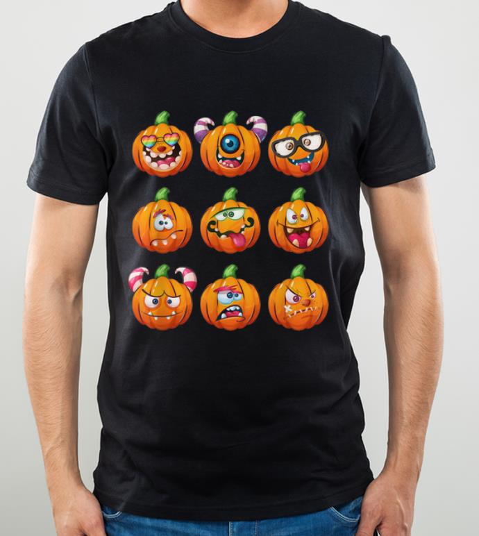 Official Pumpkin Face Emoticon Halloween Costume for Kids shirt