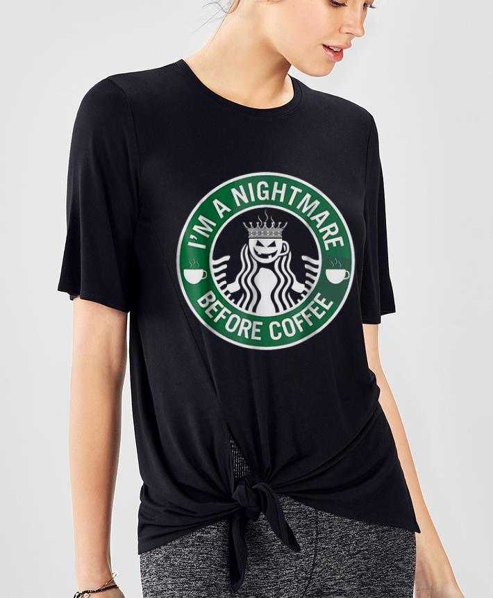 Original I'm a Nightmare Before Coffee Halloween shirt
