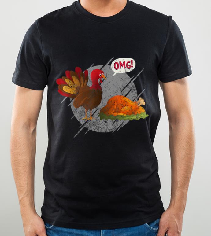 Original OMG Turkey it's Dinner Funny Thanksgiving Distressed shirt