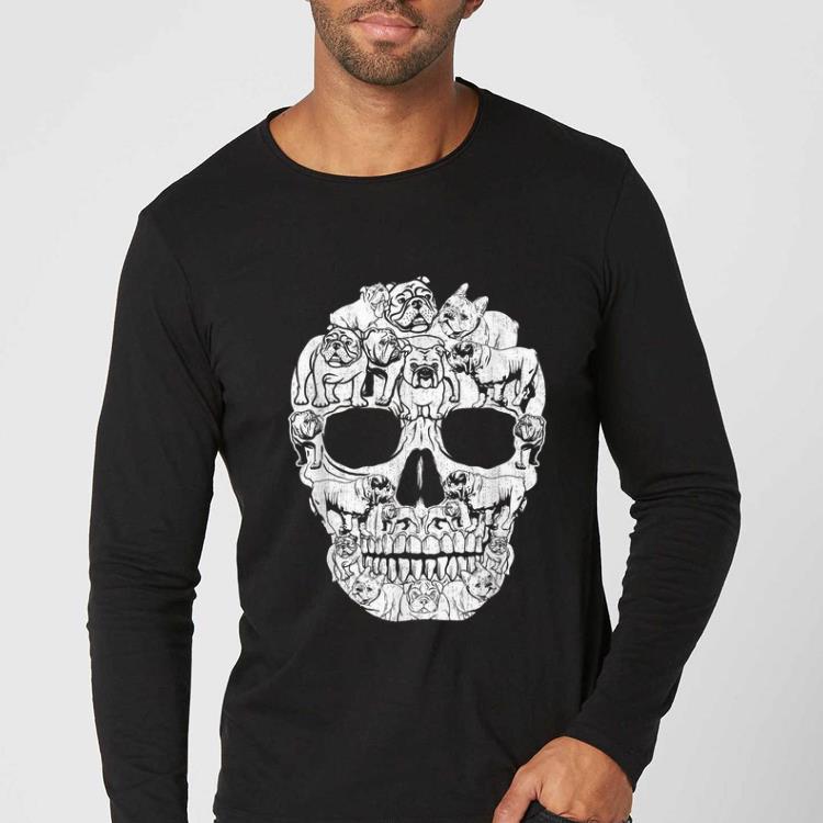 Premium English Bulldog Dog Skull Halloween Costumes Gift shirt