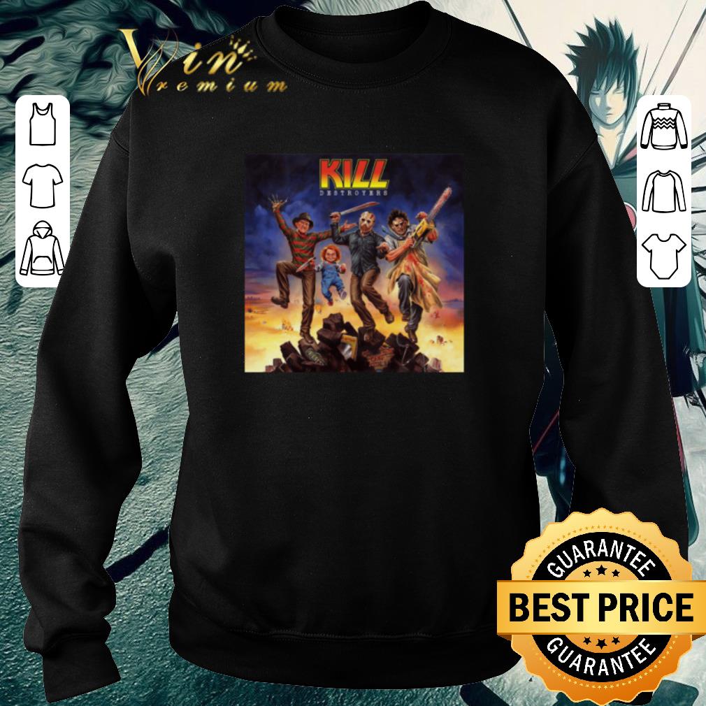 Premium Kiss Kill Destroyers horror movie characters shirt