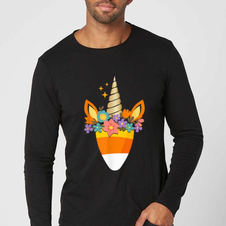 Premium Unicorn Candy Corn Halloween Trick Or Treat Party Gift shirt