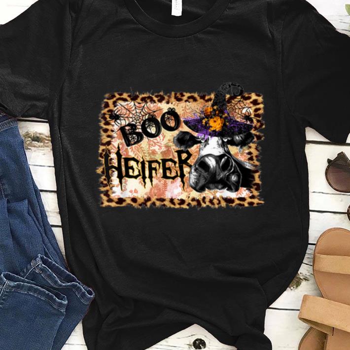 Pretty Boo heifer Cute Leopard cow witch fashion Halloween shirt