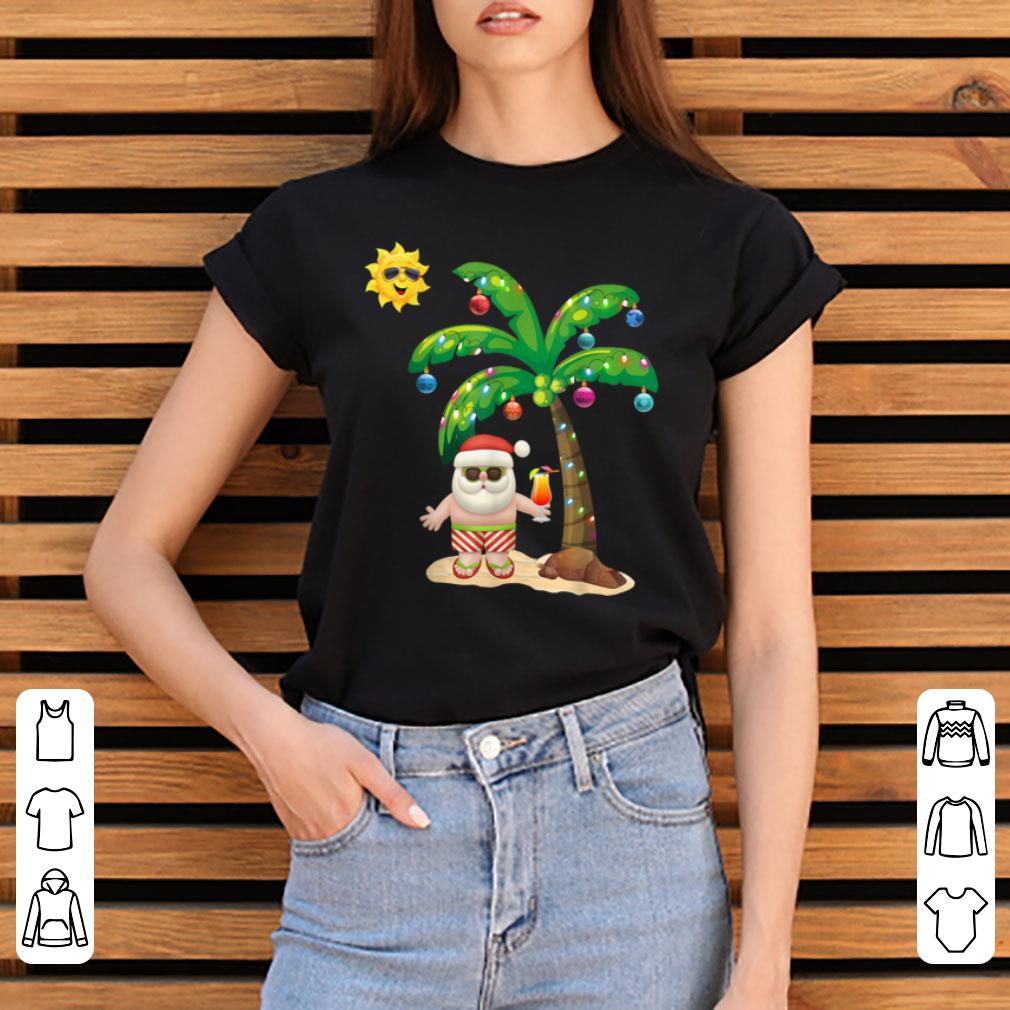 Pretty Summer Santa Claus Christmas Mele Kalikimaka Aloha shirt