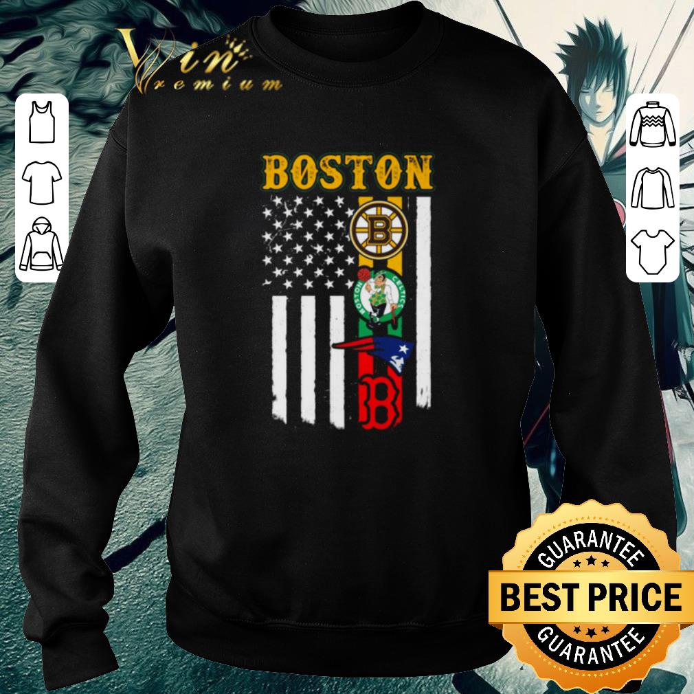 Top American flag Boston Bruins Celtics Patriots Red Sox shirt