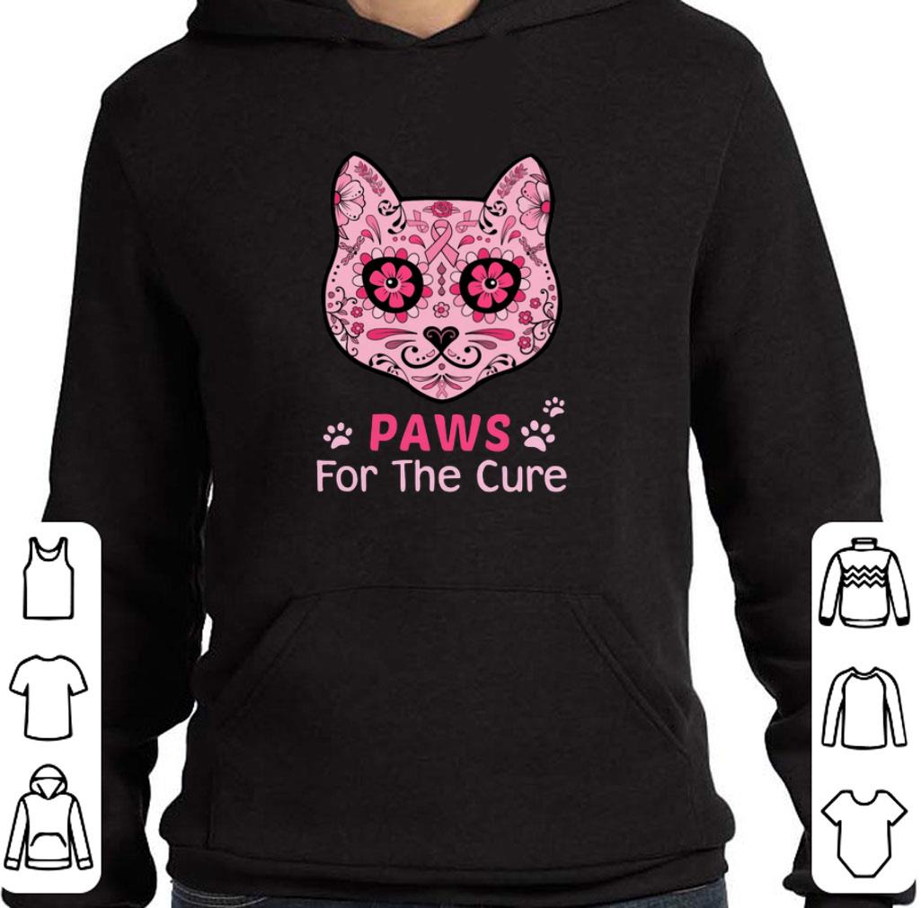 Top Cat Paws for the cure Breast Cancer Awareness shirt