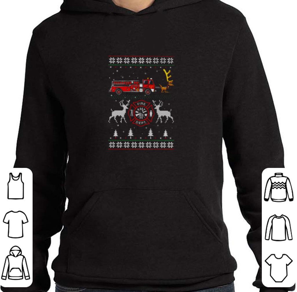 Top Firefighter fire dept Ugly Christmas shirt