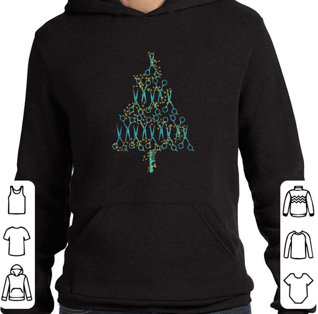Top Hairstylist scissors Christmas tree shirt