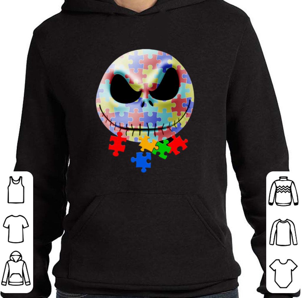 Top Jack Skellington face puzzle Autism shirt