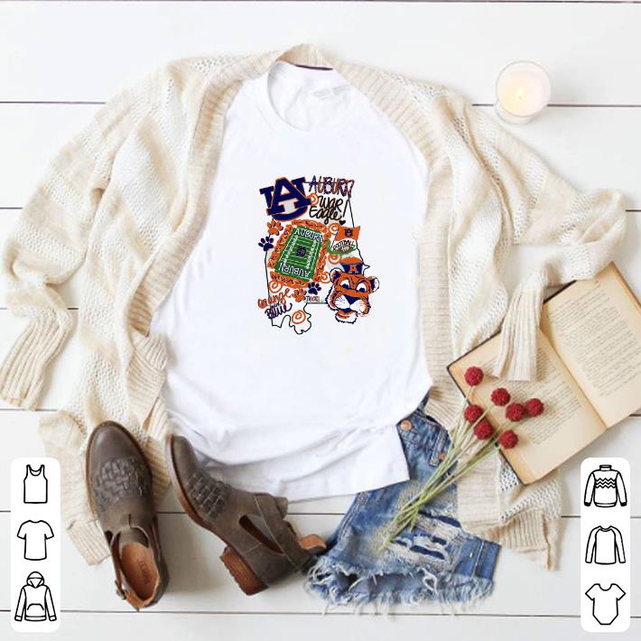 Auburn Tigers War Eagle Orange and blue shirt