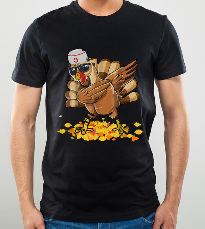 Awesome Dabbing Nurse Turkey Thanksgiving Day Hello Fall shirt