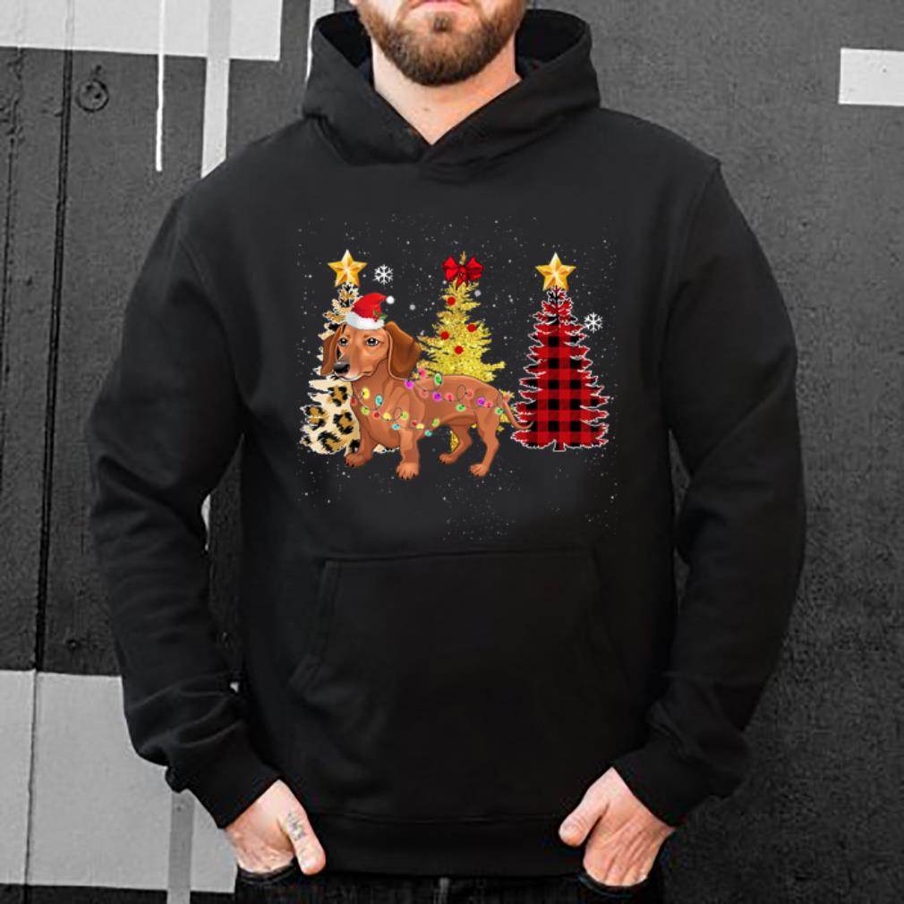Awesome Santa Dachshund Christmas Tree Lights shirt