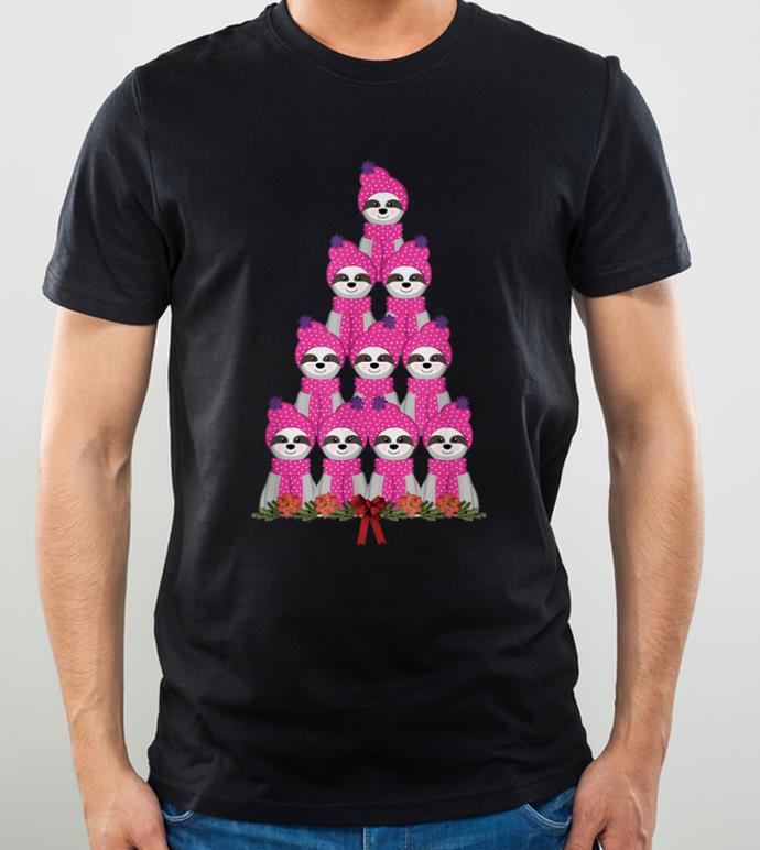 Awesome Sloth Christmas Tree Xmas For Sloth Lovers Gift shirt