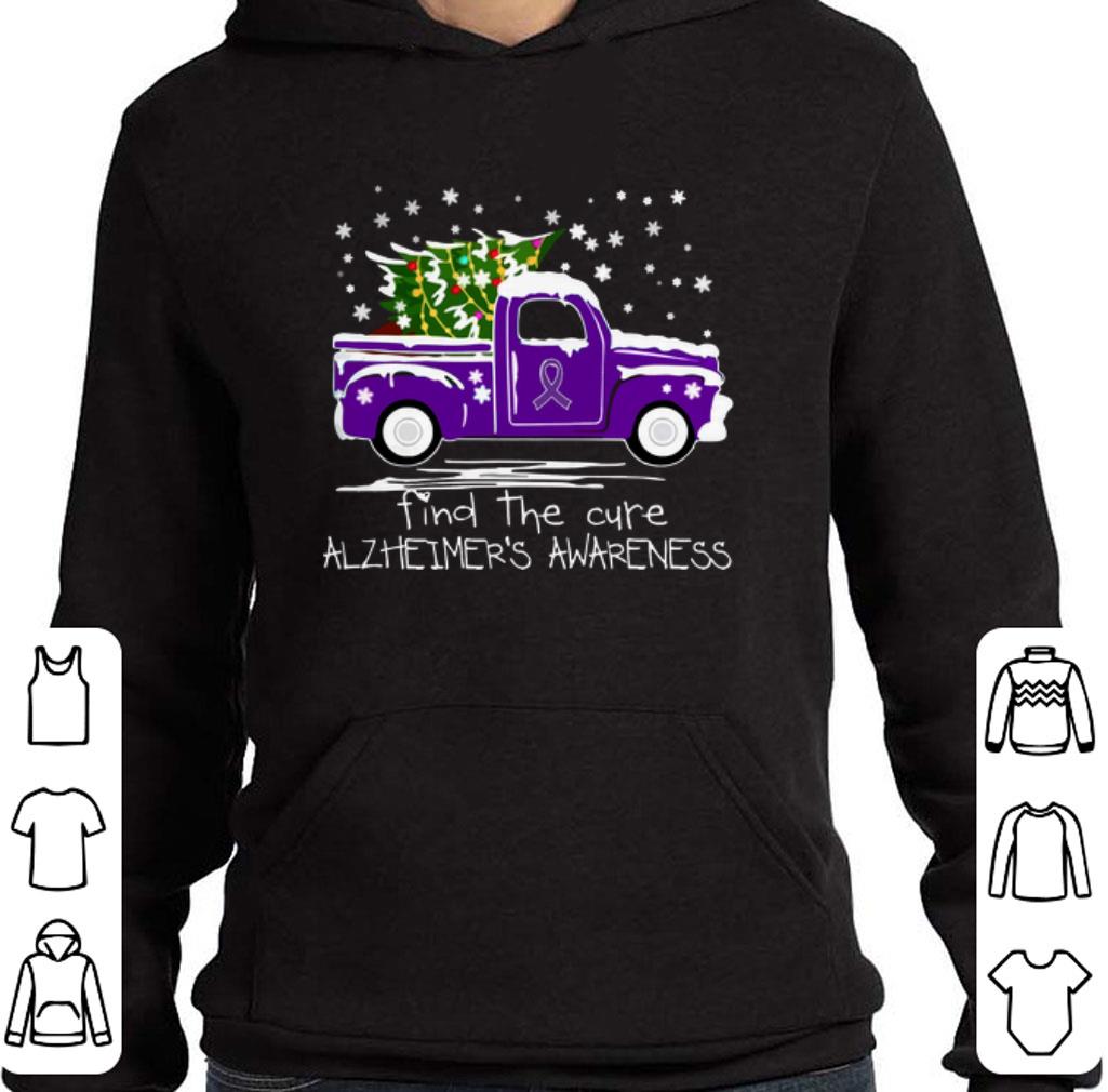 Awesome Truck find the cure Alzheimer's Awareness Christmas shirt