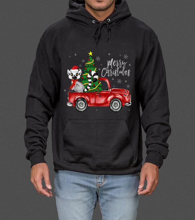 Cute Lemur Truck Christmas Costume Funny Lemur Lover Gift sweater