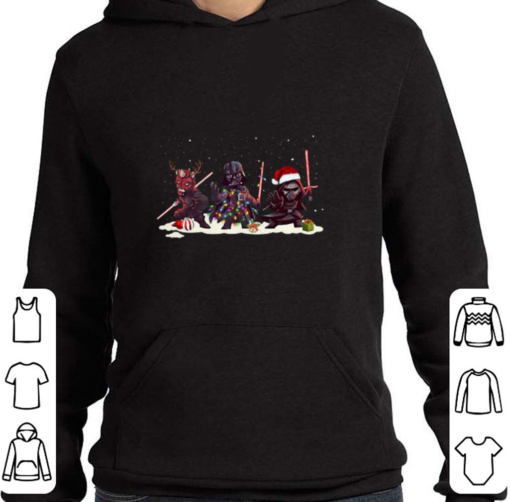 Funny Kylo Ren Darth Vader And Darth Maul Chibi Christmas shirt