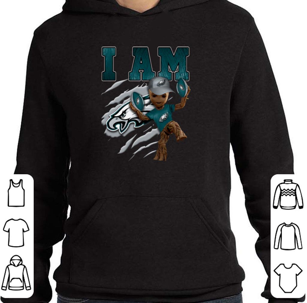 Hot Baby Groot i am Philadelphia Eagles shirt