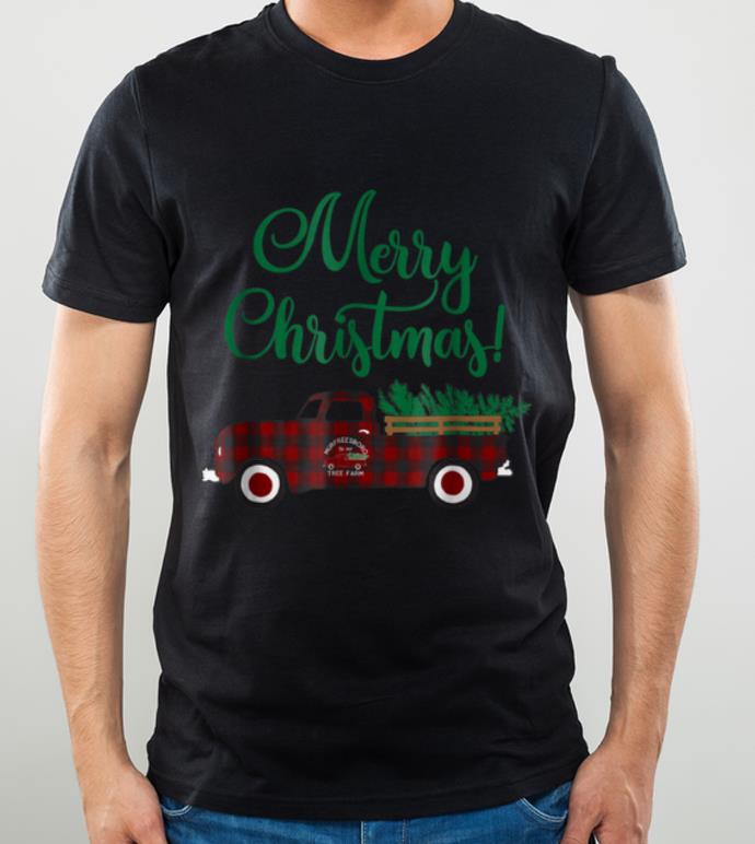 Hot Buffalo Plaid Vintage Pickup Truck Christmas shirt