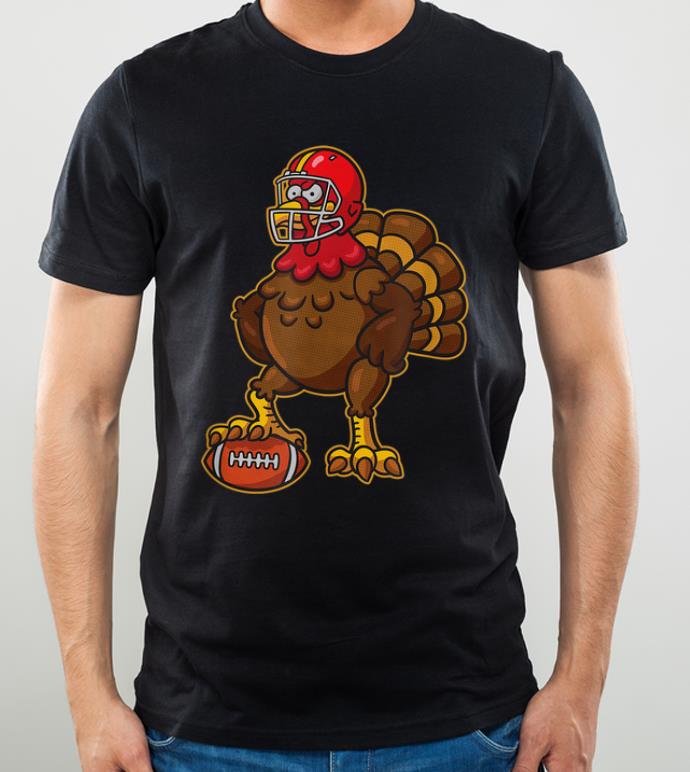 Hot Cool Thanksgiving Football Gobble Player Turkey Funny Gifts shirt