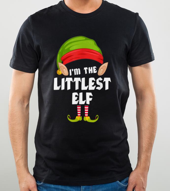 Hot Littlest Elf Matching Family Group PJ Christmas shirt